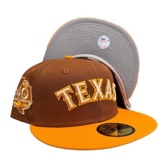 New Era Texas Rangers 59FIFTY Fitted Hat Cap Tiramsu Pack - Picture 1 of 11